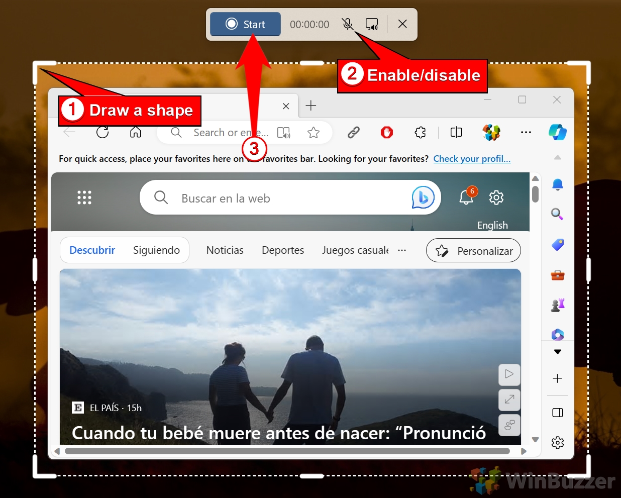 01.3 Windows 11 - Snipping Tool - Record - New - Start