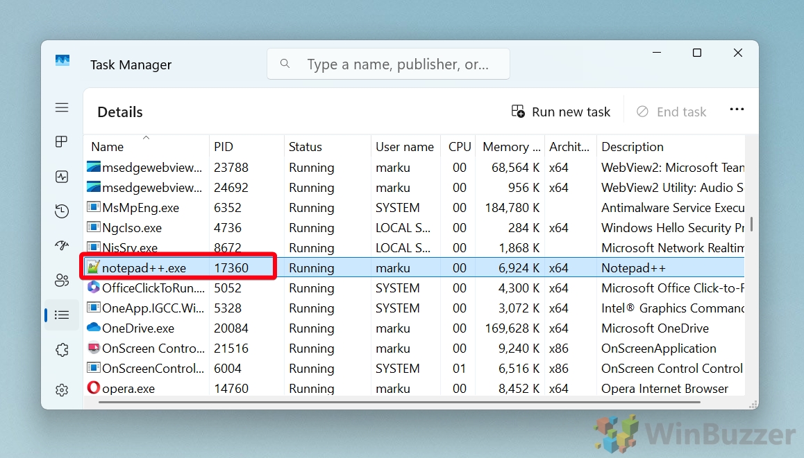 02.4 Windows 11 - Task Manager - Process details