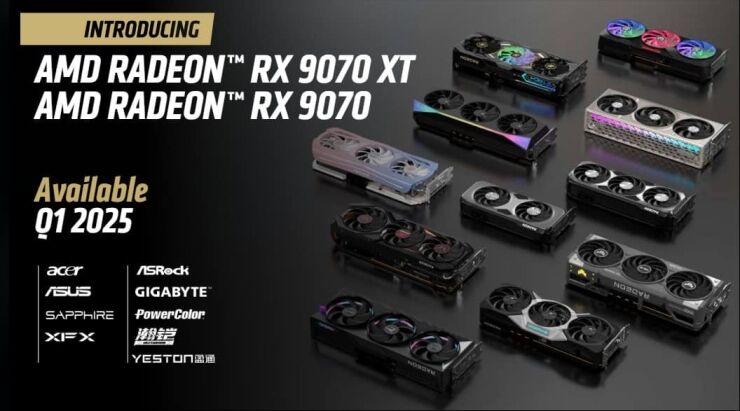 AMD slide announcing Q1 release of AMD GPUs