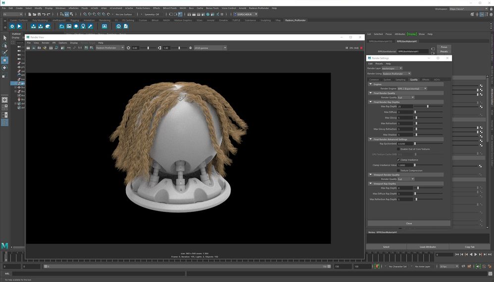 Radeon ProRender Maya nHair support screenshot.jpg