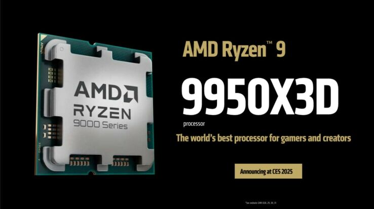 AMD Ryzen 9 9950X3D: A new flagship announed at CES, available in March