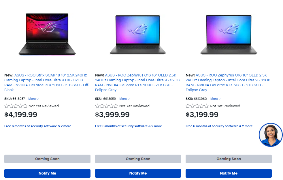 Best Buy RTX 50 laptops ASUS - (2)