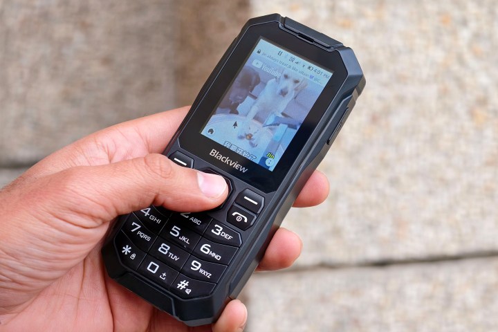 YouTube Shorts running on the Blackview N1000 Rugged 4G Dumb Feature Phone.