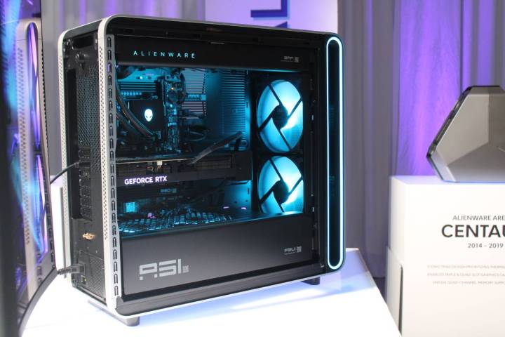 Alienware gaming desktop at CES 2025.