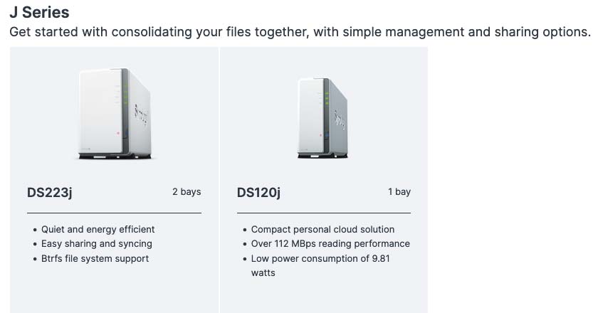 Synology J Series NAS