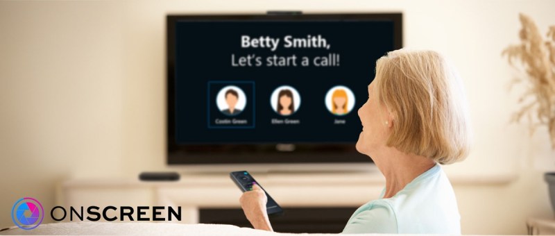 Onscreen helps seniors make calls with intuitive controls.