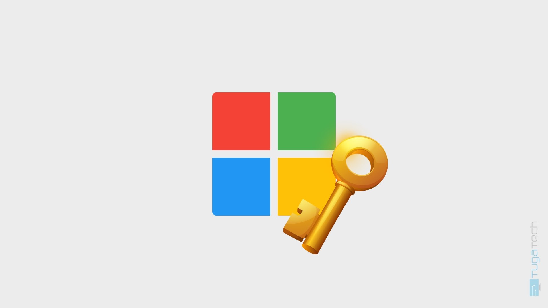 Microsoft logo com chave