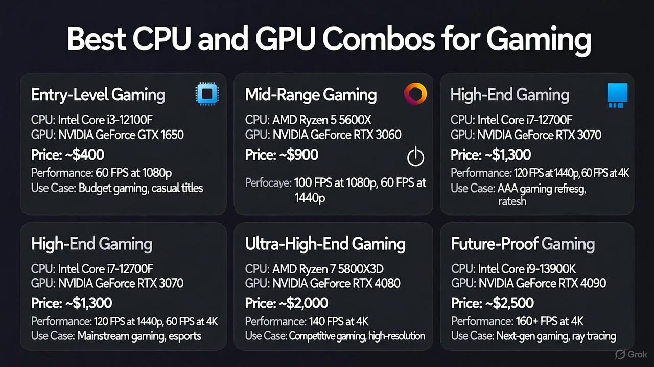 Best CPU and GPU Combos for Gaming and Performance in 2025: Ultimate Guide Best CPU and GPU Combos for Gaming and Performance in 2025: Ultimate Guide