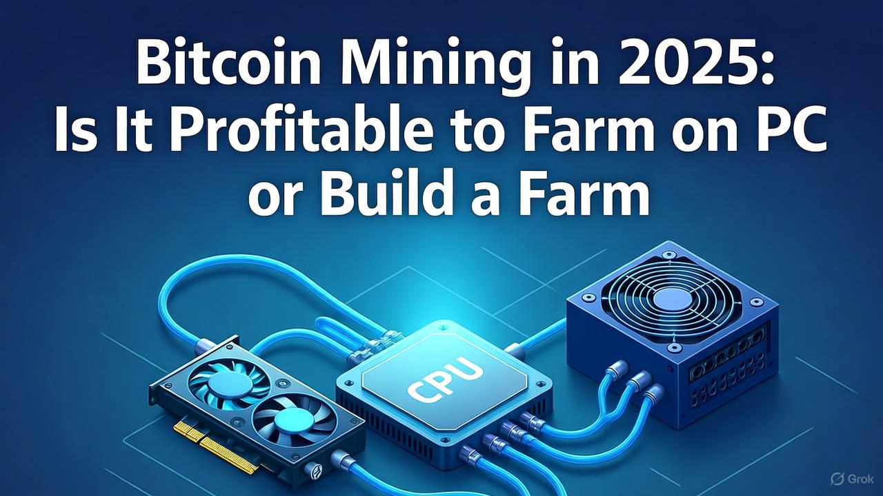 Bitcoin Mining in 2025: Is It Profitable to Farm on PC or Build a Farm? Complete Guide for Beginners