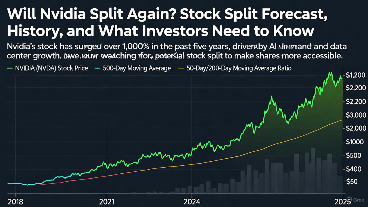 Will Nvidia Split Again in 2025? Stock Split Forecast, History, and What Investors Need to Know Will Nvidia Split Again in 2025? Stock Split Forecast, History, and What Investors Need to Know